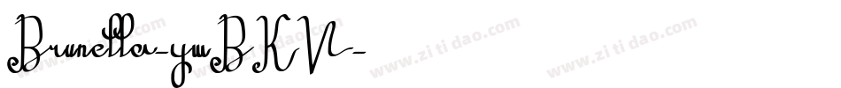 Brunella-ywBKV字体转换
