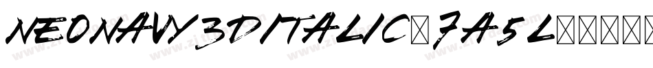 NeoNavy3DItalic-7a5l字体转换