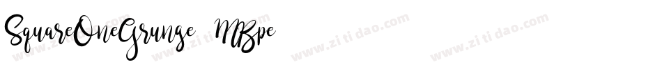SquareOneGrunge-MBpe字体转换