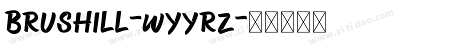 Brushill-Wyyrz字体转换