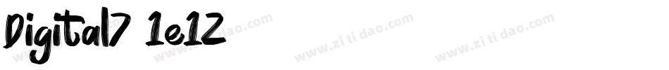 Digital7-1e1Z字体转换
