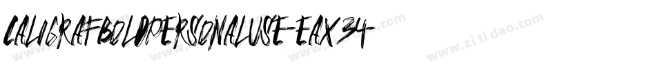 Caligrafboldpersonaluse-EaX34字体转换