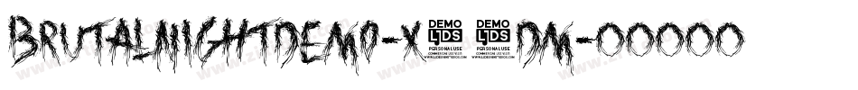 BrutalNightDemo-x37Dm字体转换