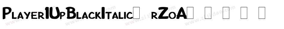 Player1UpBlackItalic-rZoA字体转换