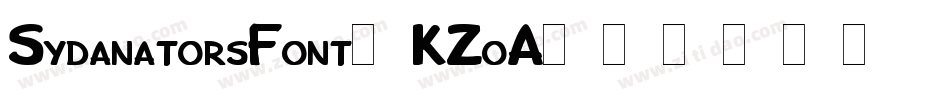 SydanatorsFont-KZoA字体转换