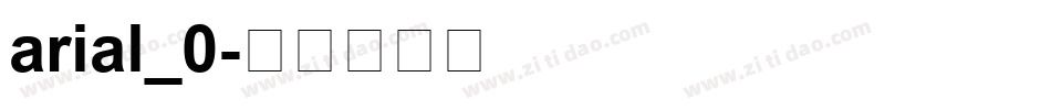 arial_0字体转换