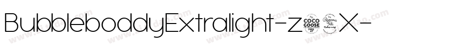 BubbleboddyExtralight-z54X字体转换