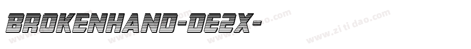 Brokenhand-DE2x字体转换