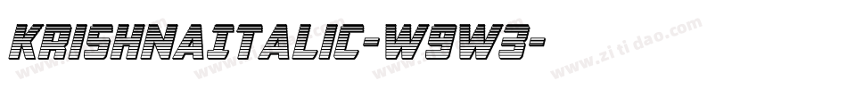 KrishnaItalic-w9w3字体转换