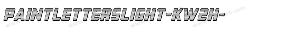 PaintLettersLight-KW2X字体转换