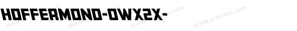 Hoffermond-owx2x字体转换