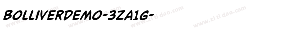 BolliverDemo-3za1G字体转换