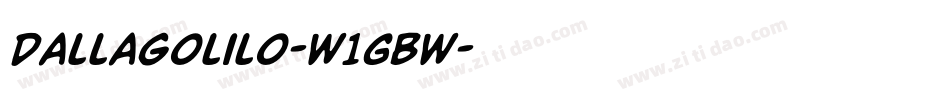 Dallagolilo-w1GBw字体转换