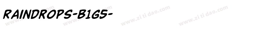 Raindrops-B1G5字体转换
