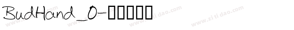 BudHand_0字体转换