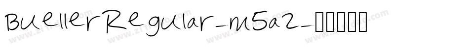 BuellerRegular-m5a2字体转换