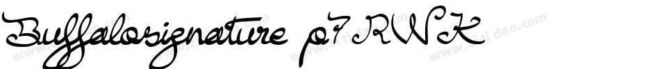 Buffalosignature-p7RWK字体转换