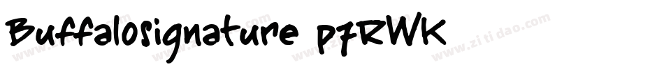 Buffalosignature-p7RWK字体转换