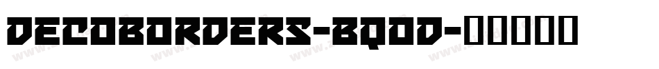 Decoborders-Bq0d字体转换