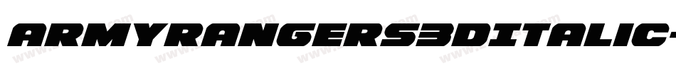 ArmyRangers3DItalic-m9Xv字体转换