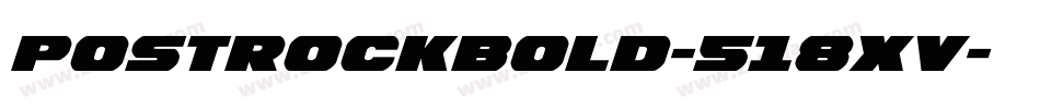 PostRockBold-518Xv字体转换