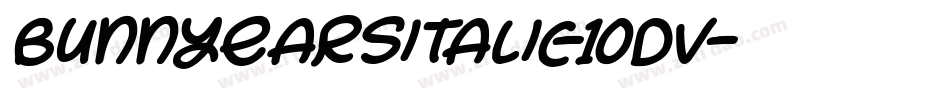 BunnyEarsItalic-10dv字体转换