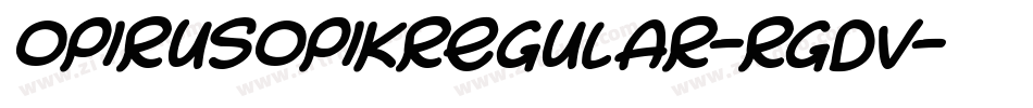 OpirusOpikRegular-RgDv字体转换
