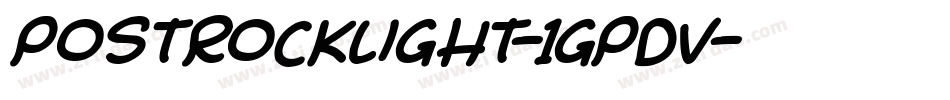 PostRockLight-1GPDv字体转换