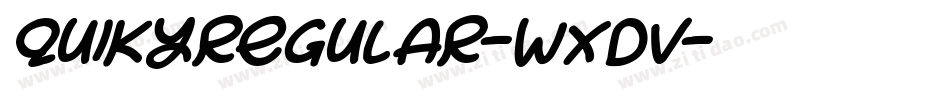 QuikyRegular-WxDv字体转换
