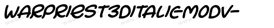 WarPriest3DItalic-M0Dv字体转换