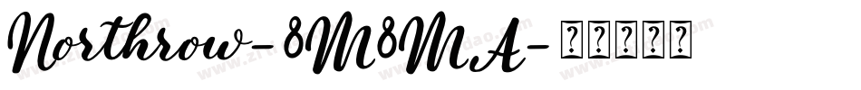Northrow-8M8MA字体转换