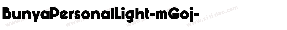 BunyaPersonalLight-mGoj字体转换