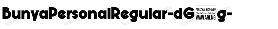 BunyaPersonalRegular-dG3g字体转换