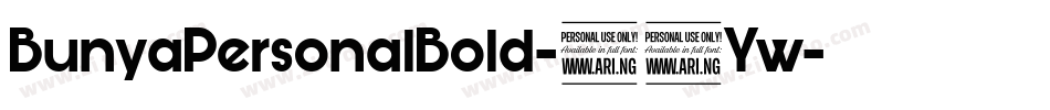 BunyaPersonalBold-78Yw字体转换