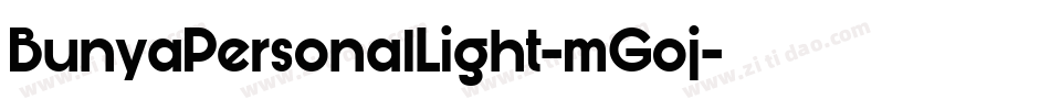 BunyaPersonalLight-mGoj字体转换