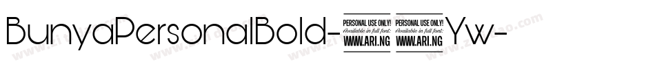 BunyaPersonalBold-78Yw字体转换