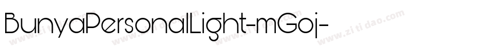BunyaPersonalLight-mGoj字体转换