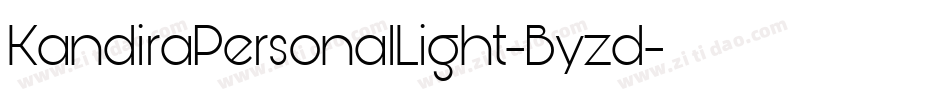 KandiraPersonalLight-Byzd字体转换