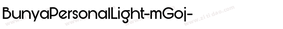 BunyaPersonalLight-mGoj字体转换
