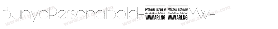 BunyaPersonalBold-78Yw字体转换