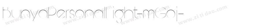 BunyaPersonalLight-mGoj字体转换