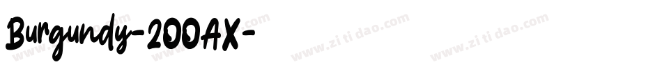 Burgundy-2OOAX字体转换