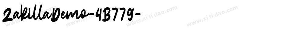 ZakillaDemo-4B779字体转换