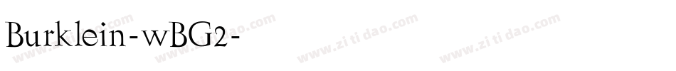 Burklein-wBG2字体转换