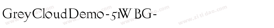 GreyCloudDemo-51WBG字体转换