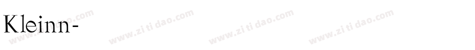 Kleinn字体转换