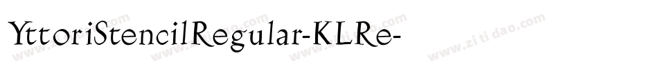 YttoriStencilRegular-KLRe字体转换