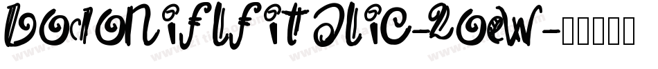 BodoniflfItalic-2OEw字体转换
