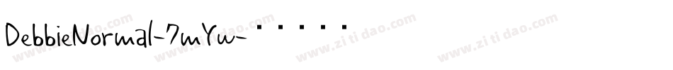 DebbieNormal-7mYw字体转换
