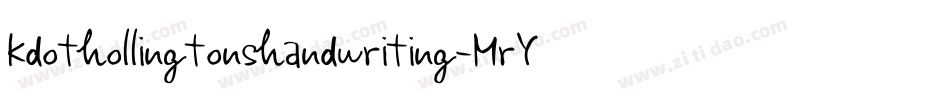 Kdothollingtonshandwriting-MrYw字体转换